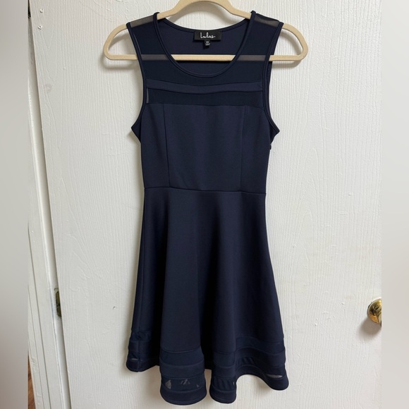 Lulu's Navy Blue Sleeveless Mini Dress - Picture 2 of 7